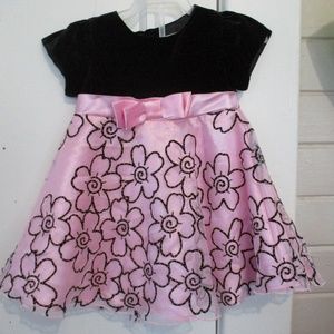 GEORGE.. PINK/BLACK PARTY DRESS. 18M..CUTE